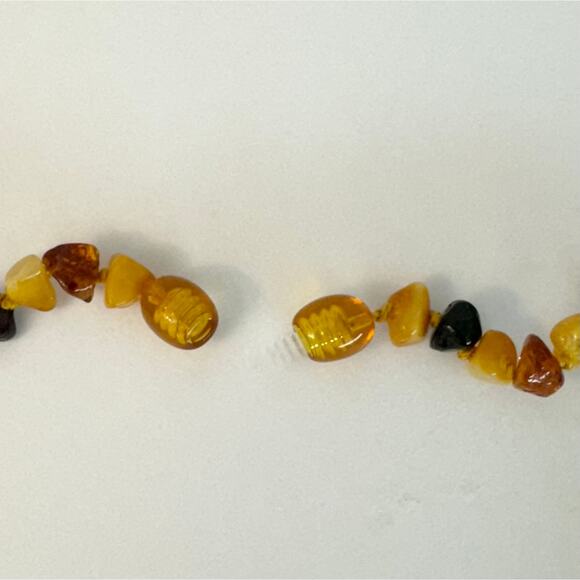 Baltic Amber Necklace Multi-Color Knotted Polished (N721) - Picture 5 of 7
